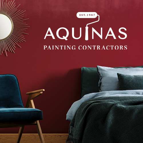 Aquinas Painting Logo, Branding, Squarespace Website